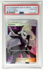 V1644: 2018: Cynthia: 148/156: Ultra Prism: PSA: 10: GEM MT: 57650681